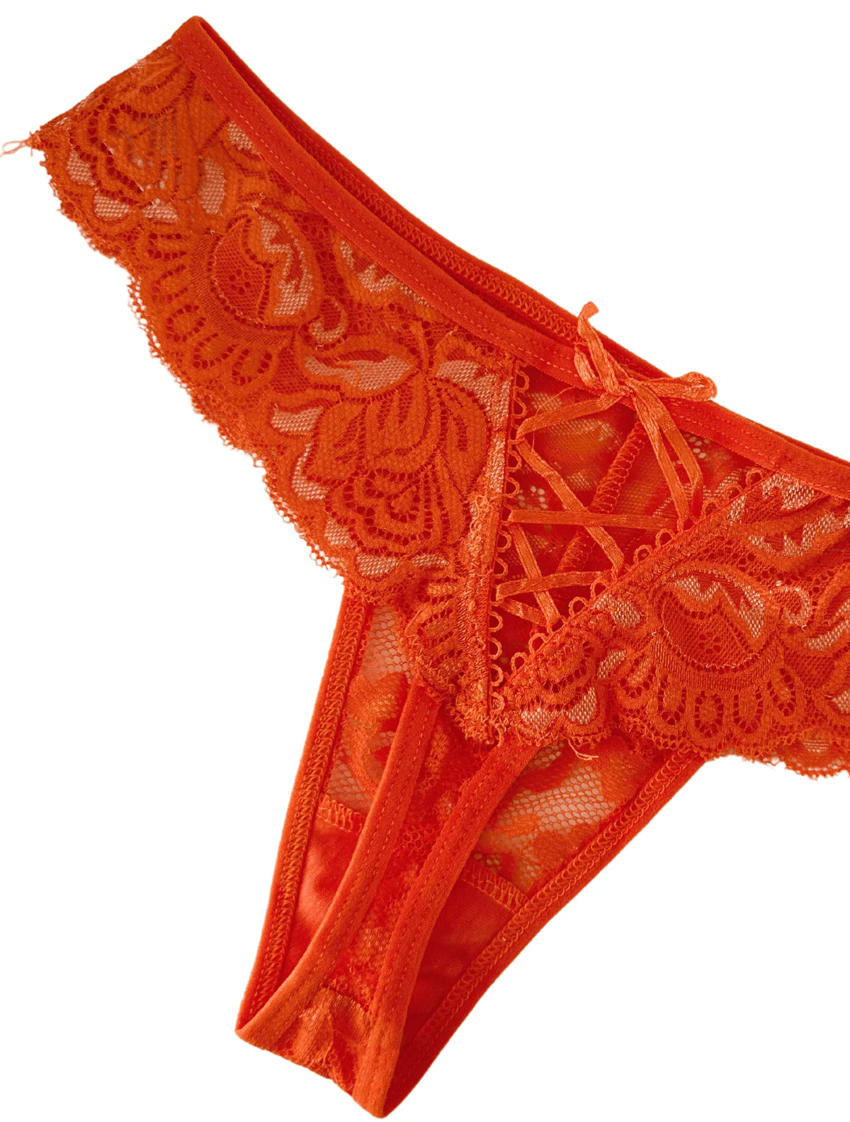 Autumn Lace Floral Thong - Image 2