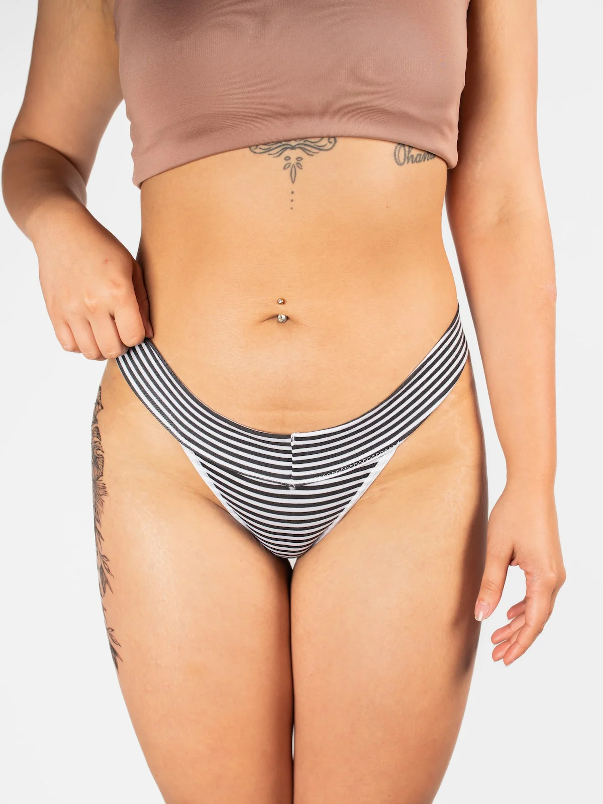Basic Me In Stripes Cotton Thong - Image 2