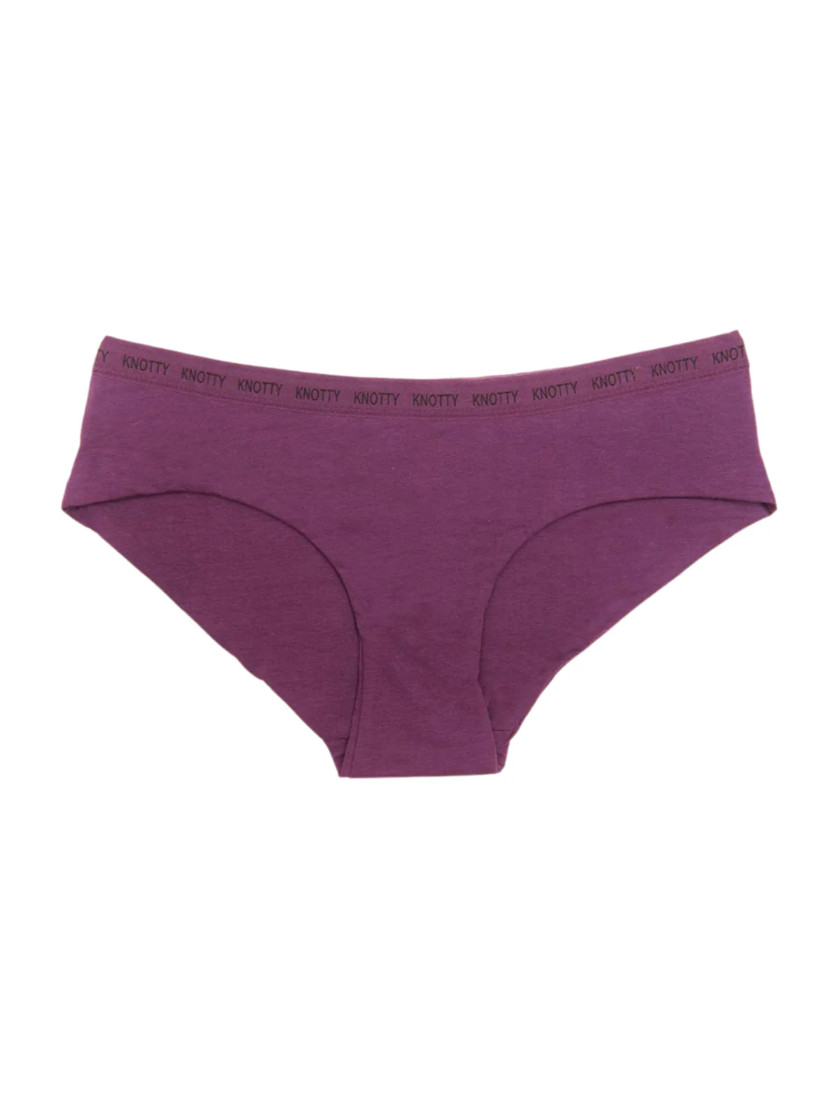 Basic Plum Knotty Cotton Brief