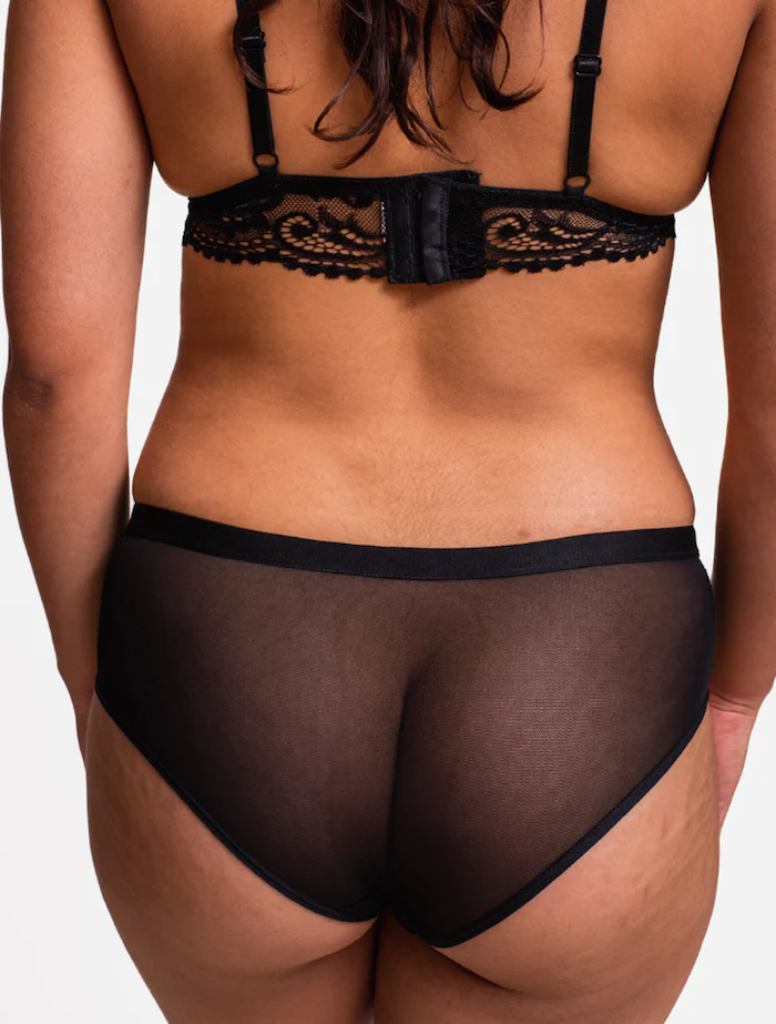Black Bow Mesh Brief - Image 3