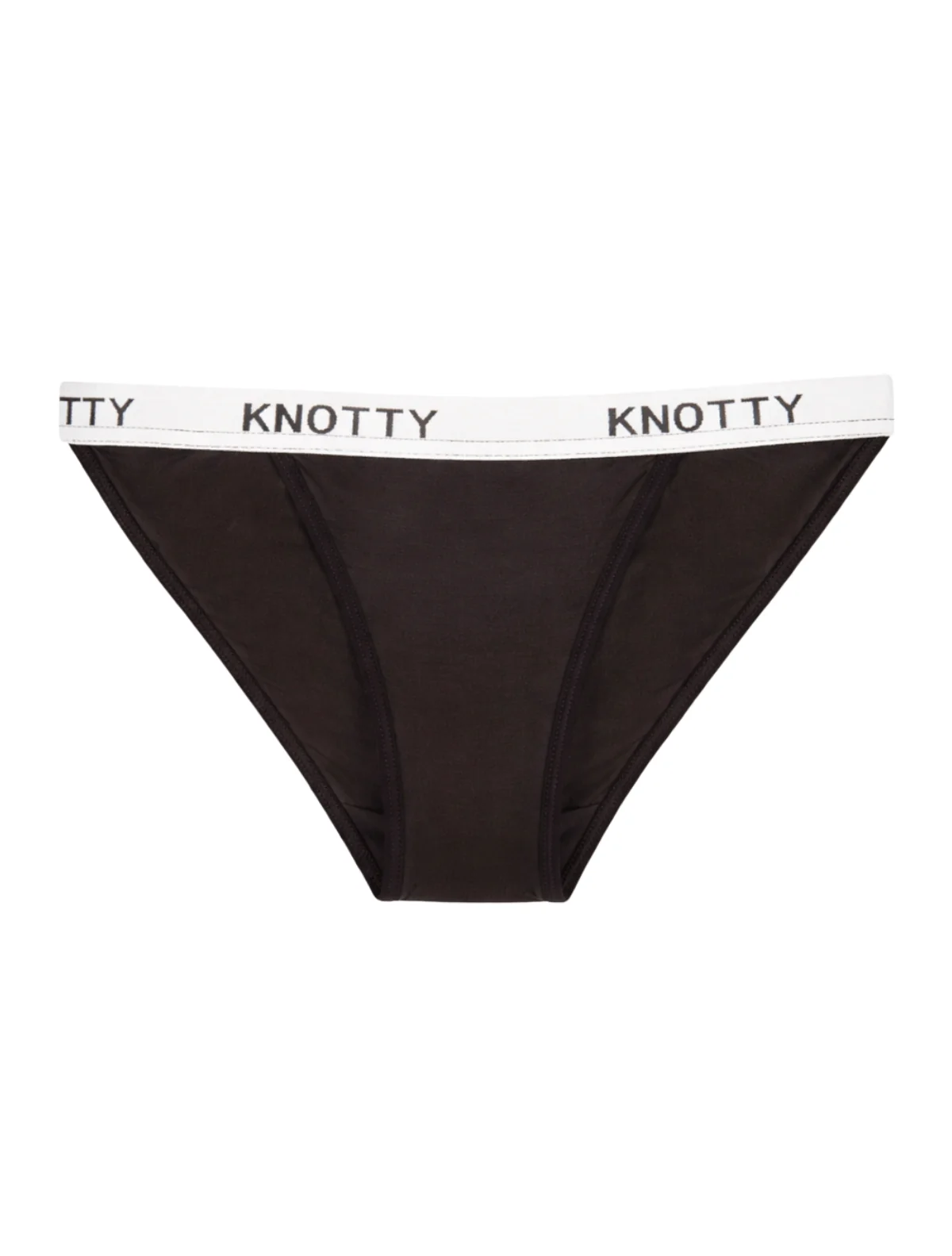 Black Cotton Knotty Briefs