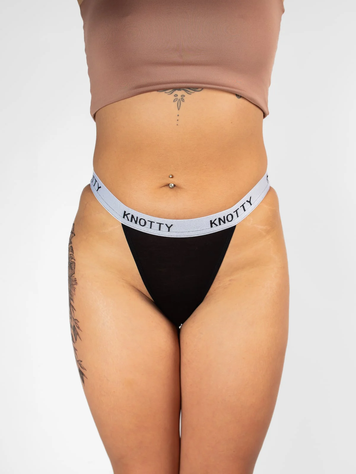 Black Cotton Knotty Briefs - Image 3