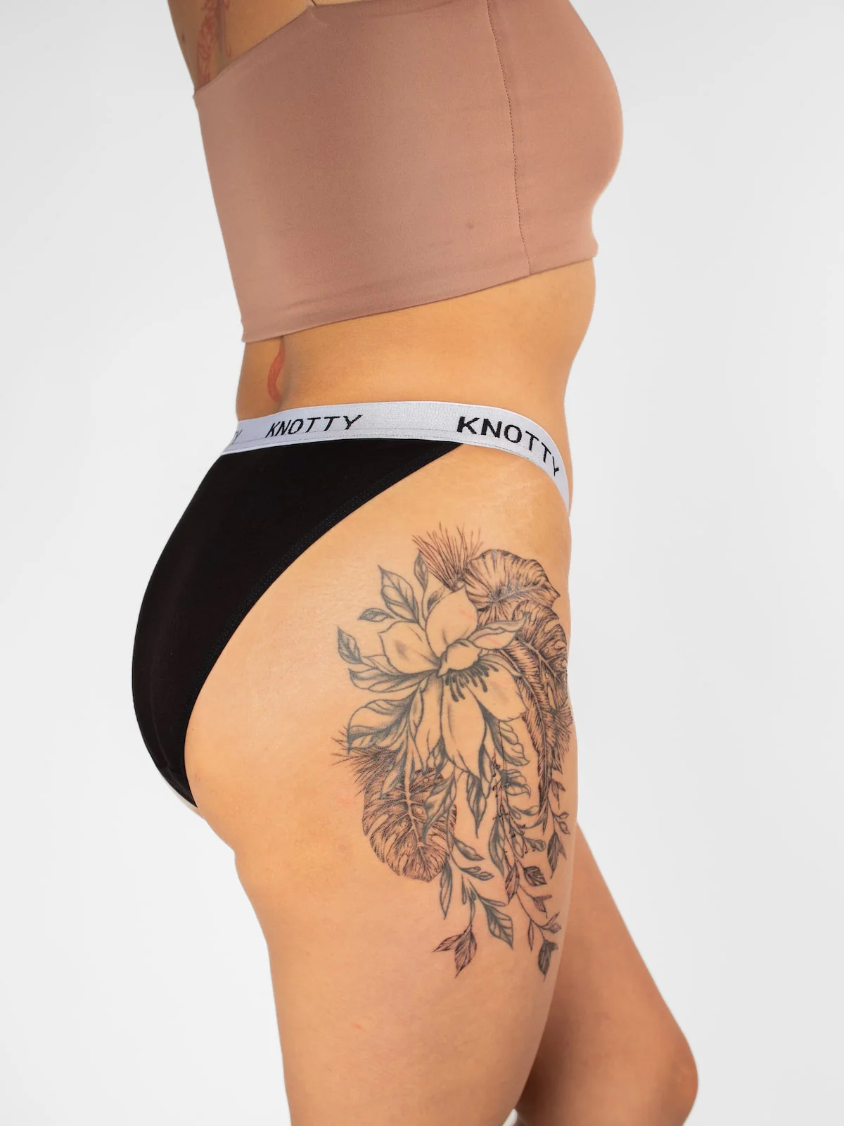 Black Cotton Knotty Briefs - Image 4