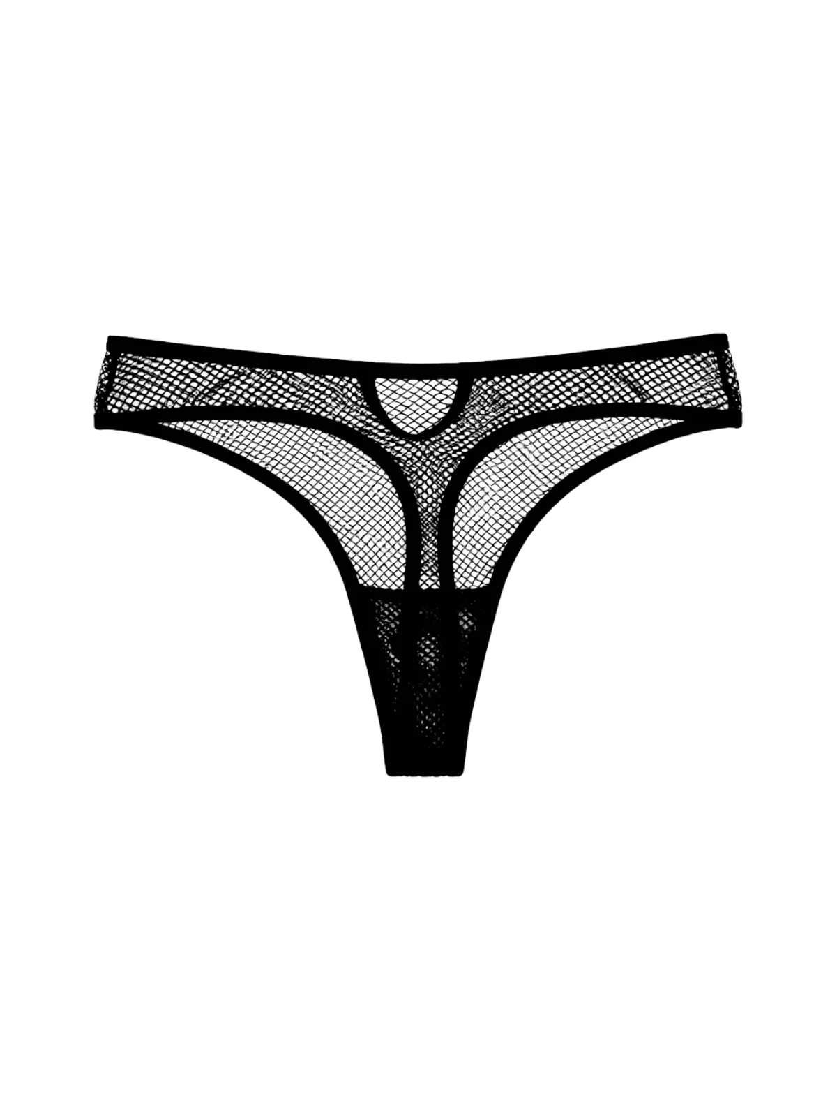 Keyhole Fishnet Thong