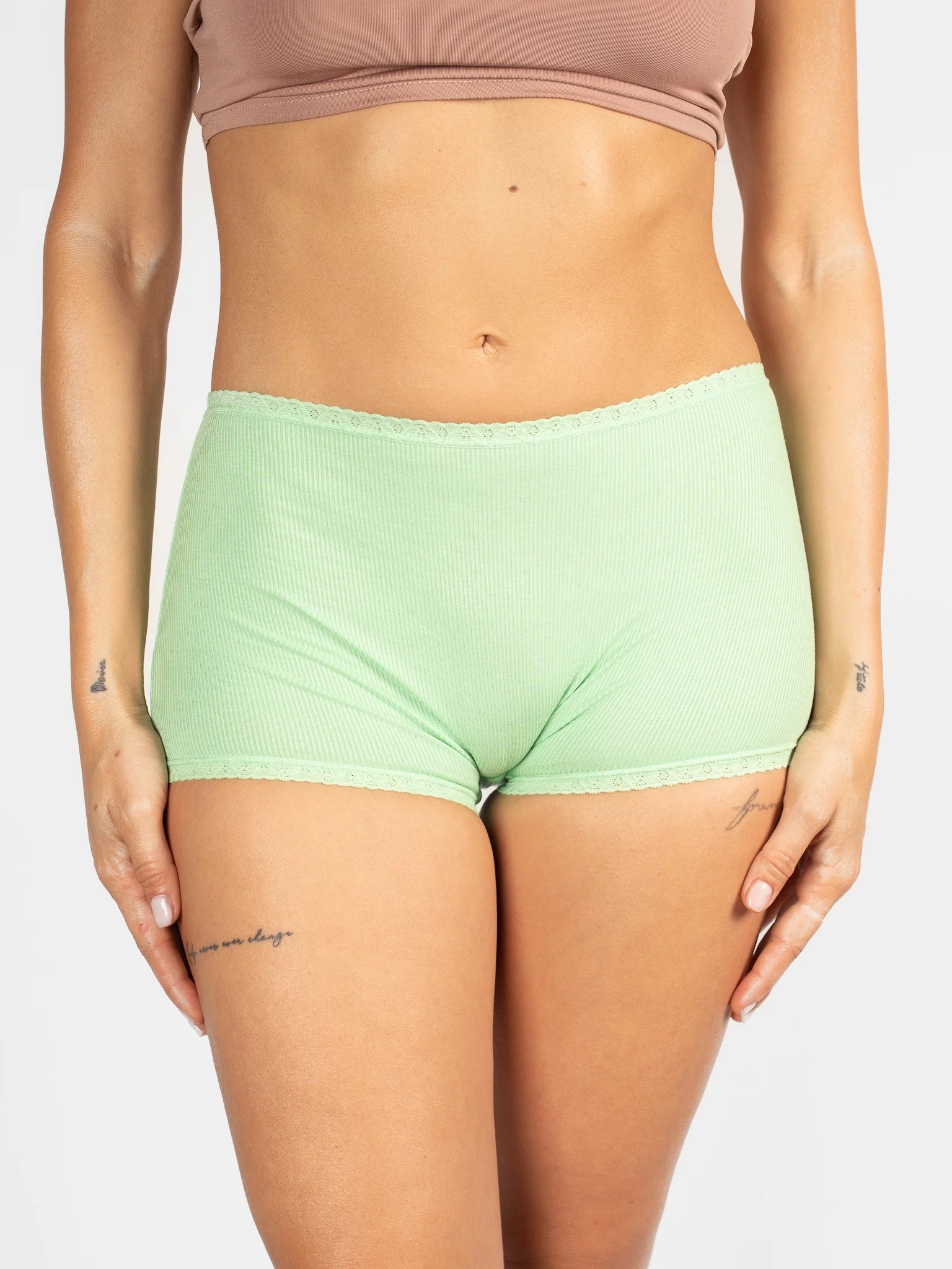 AiraModal™ Mint Ribbed Boyshort - Image 2