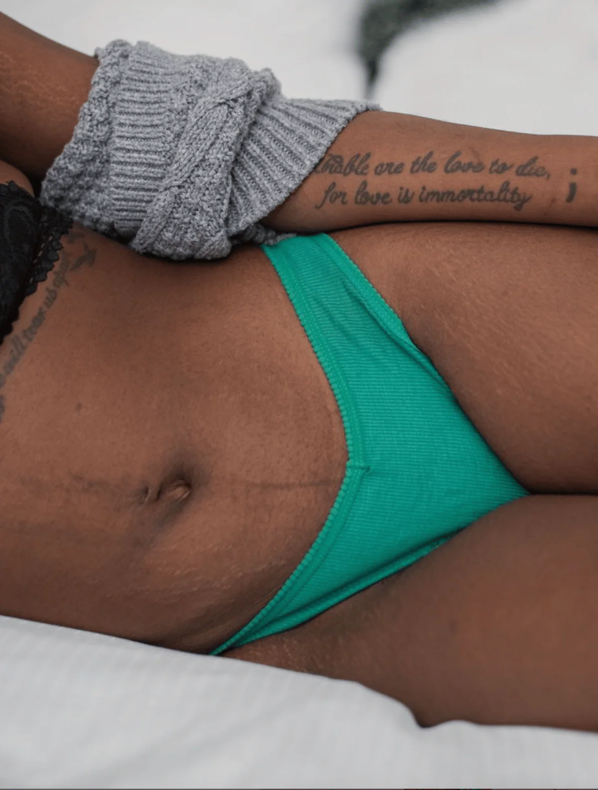 AiraModal™ Green Goddess Ribbed Thong - Image 2