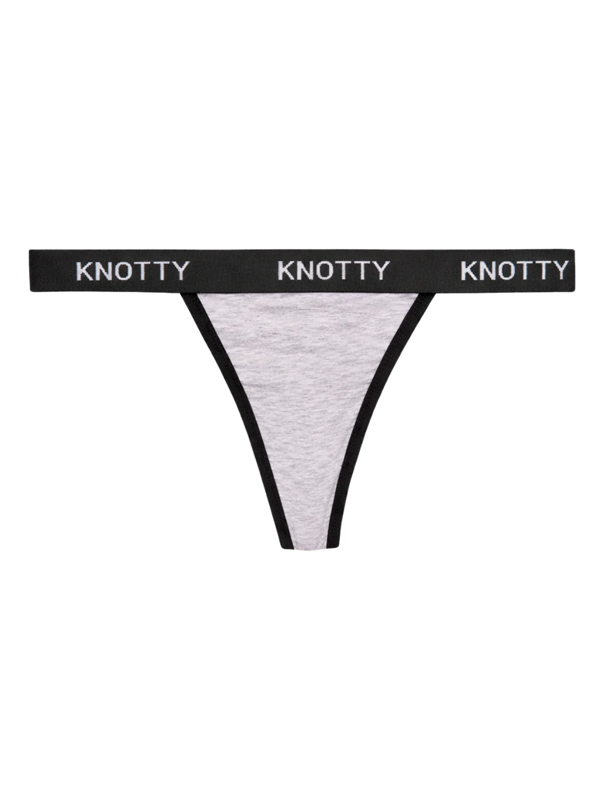 Grey Cotton Knotty Thong