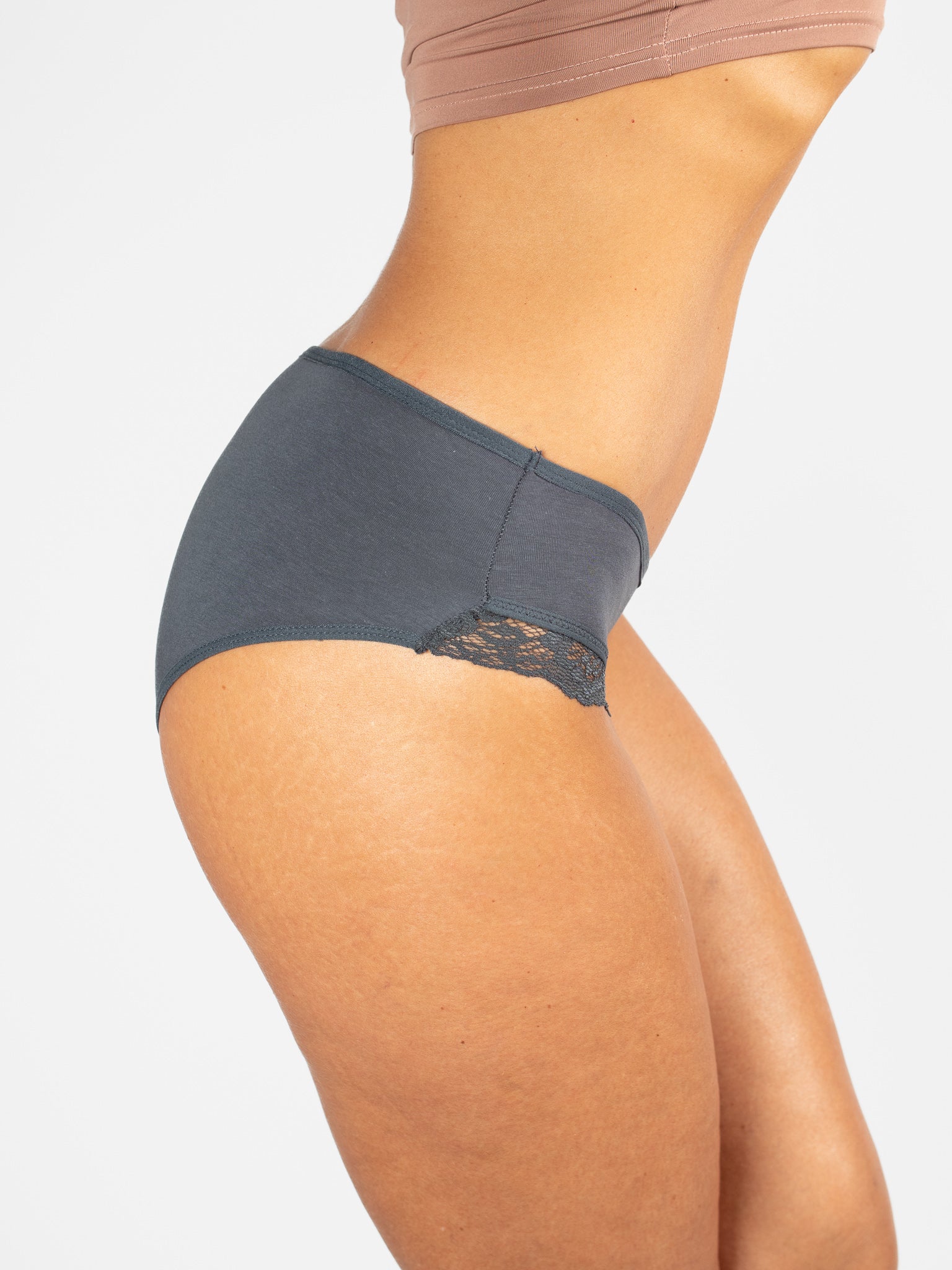 Grey Magnolia Cotton Briefs - Image 3