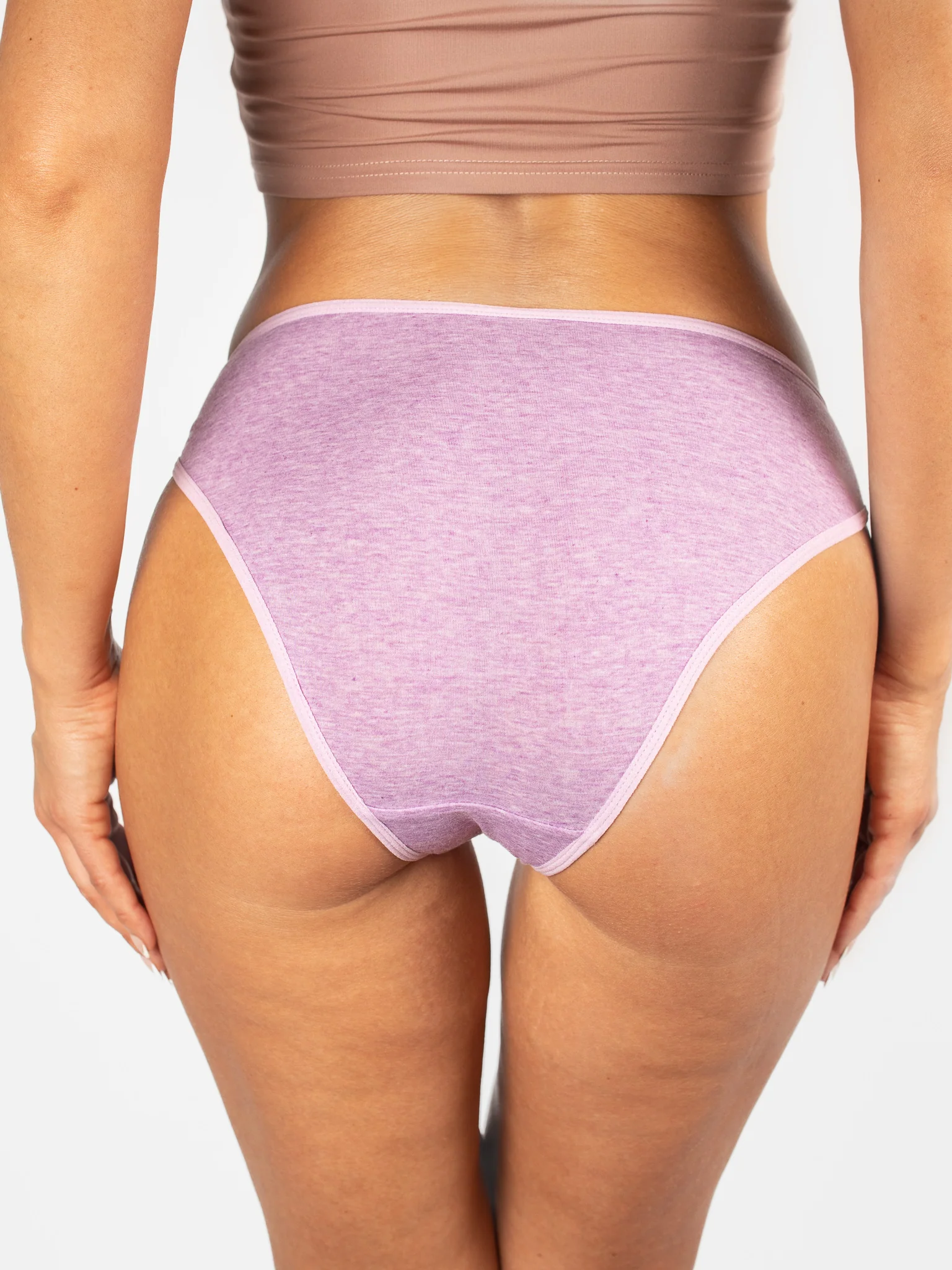 Heathered Lavender Cotton Briefs - Image 4