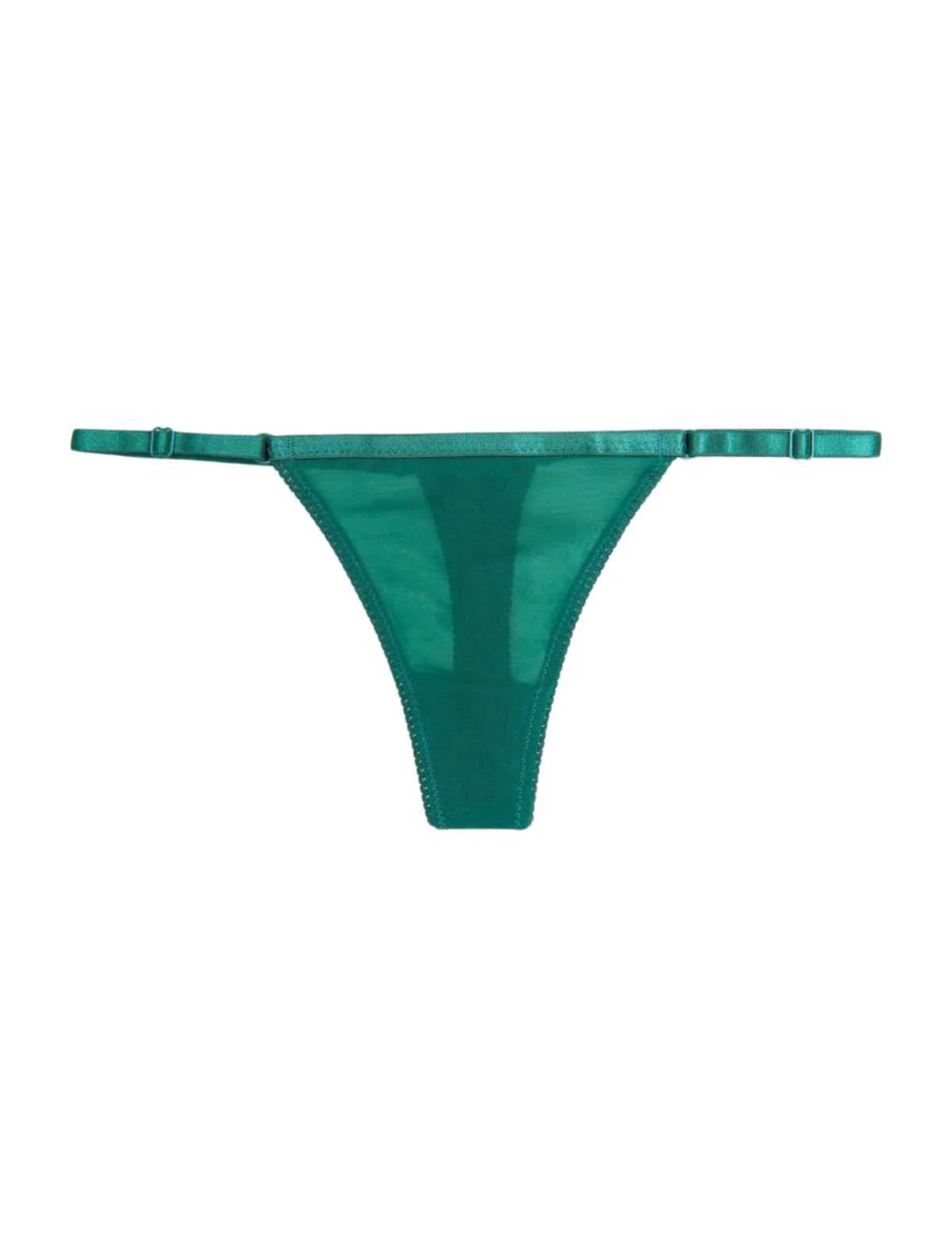 Emerald Green Adjustable Mesh Thong