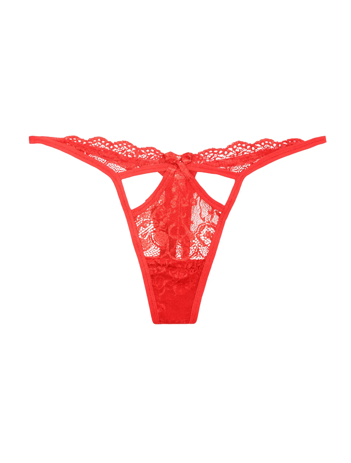 Lace Me In Ruby Thong