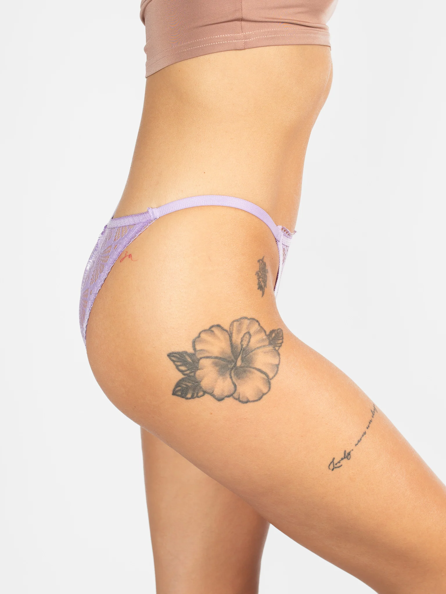 Lilac Lace String Cheeky - Image 3