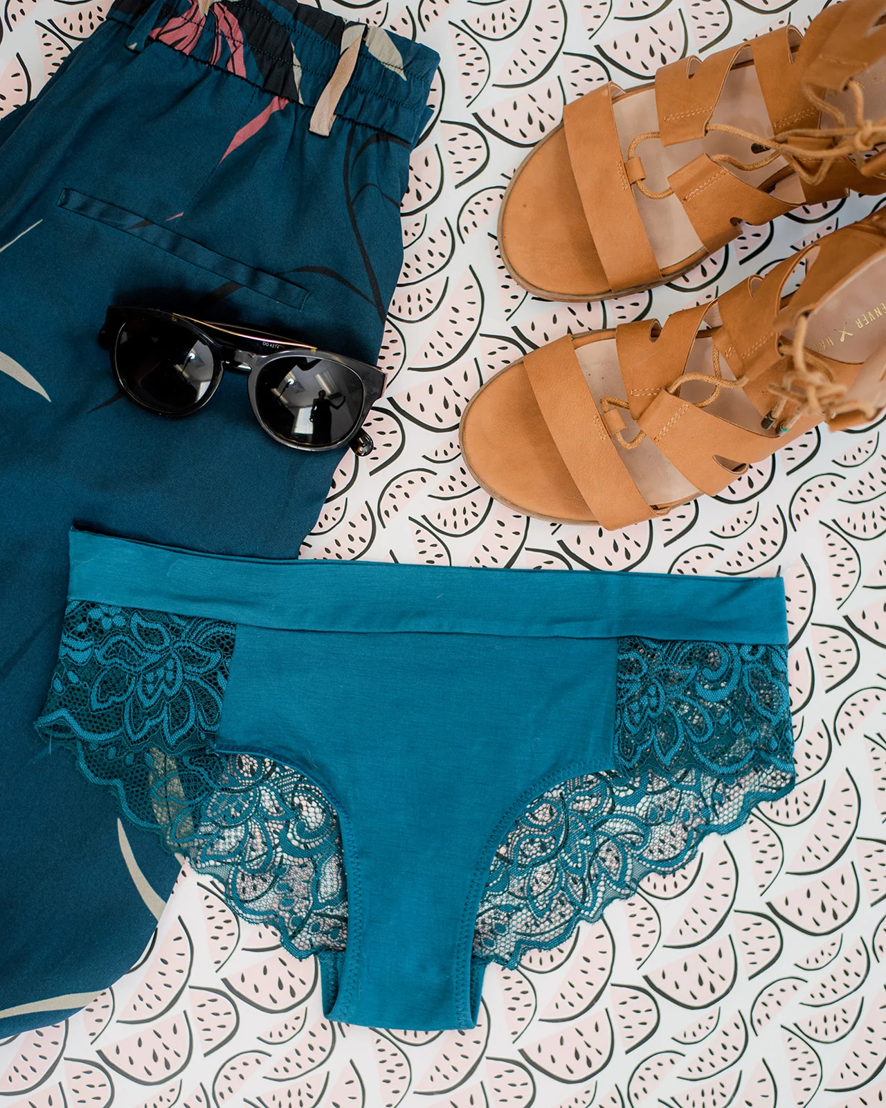 AiraModal™ Low-rise Teal Lace Brief - Image 7