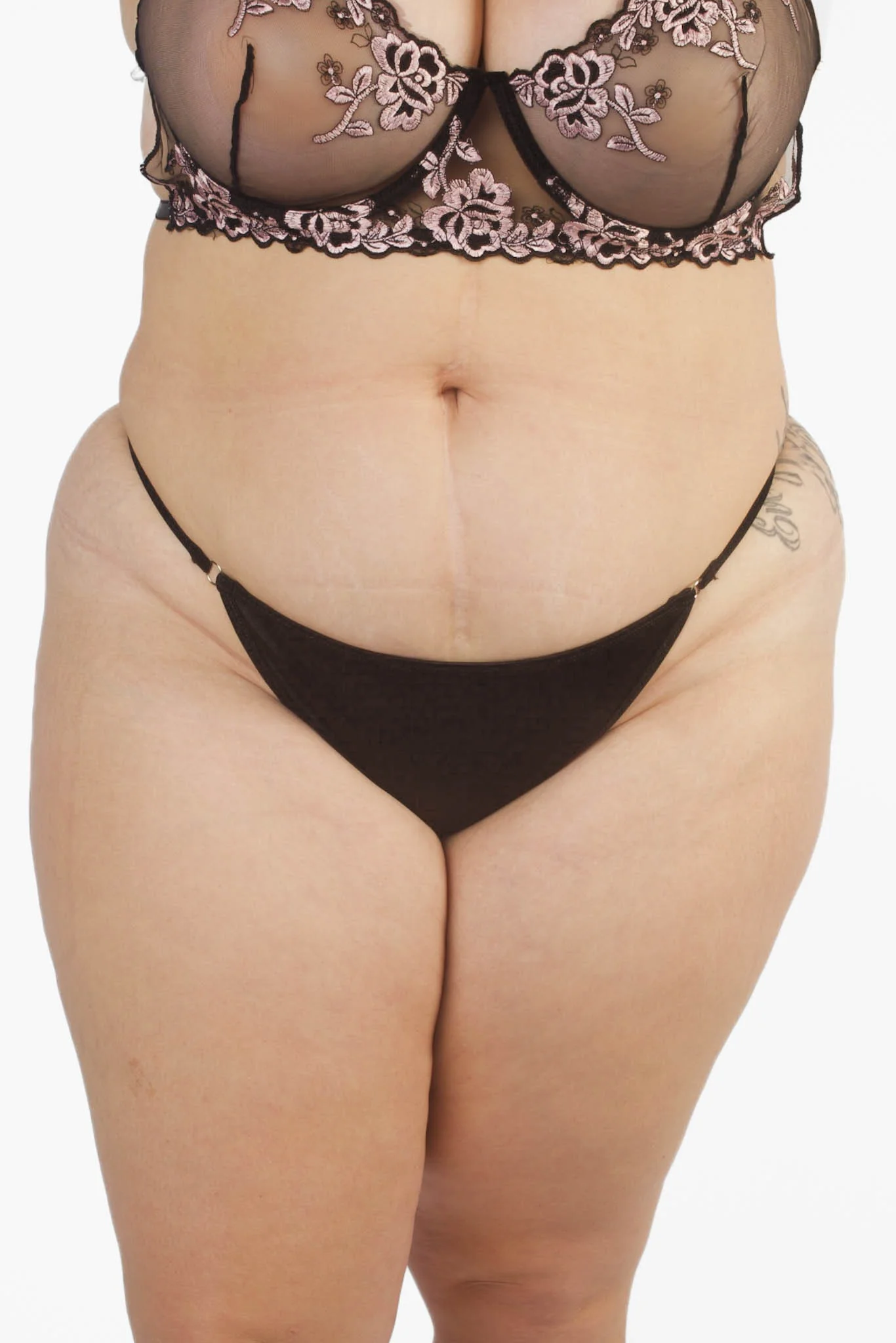Luxe Satin Thong - Black - Image 2