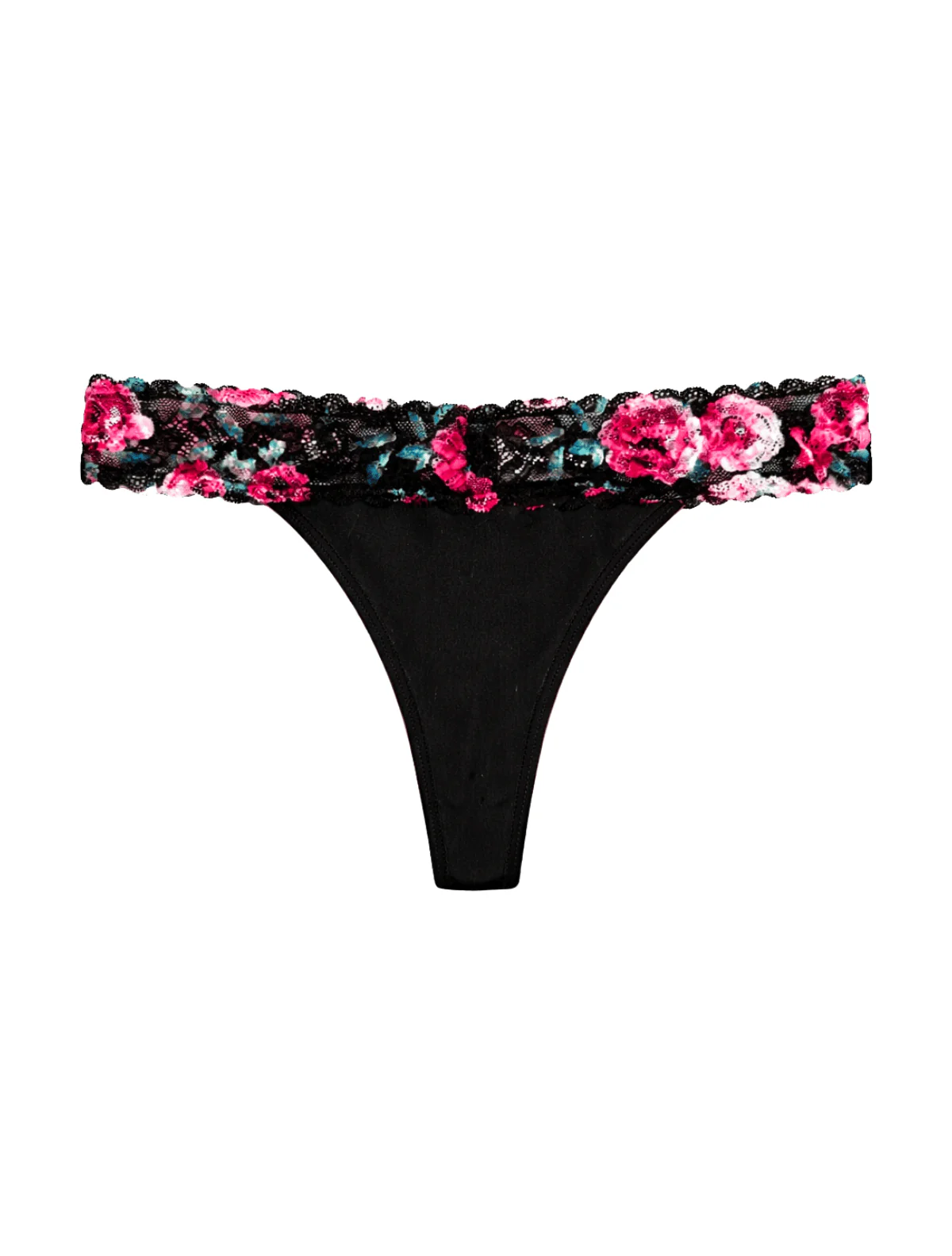 2000s Lace-Trim Cotton Thong