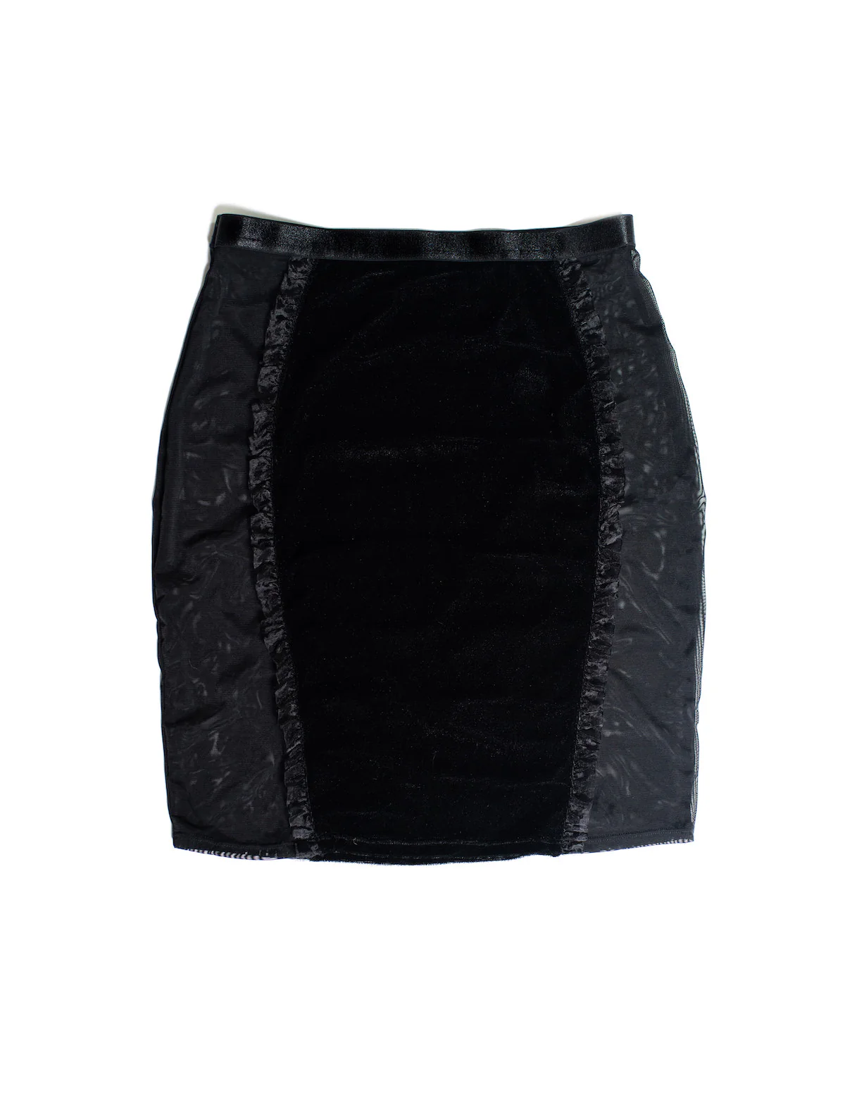 Miss Kitty Cat Velvet + Mesh Skirt - Image 4