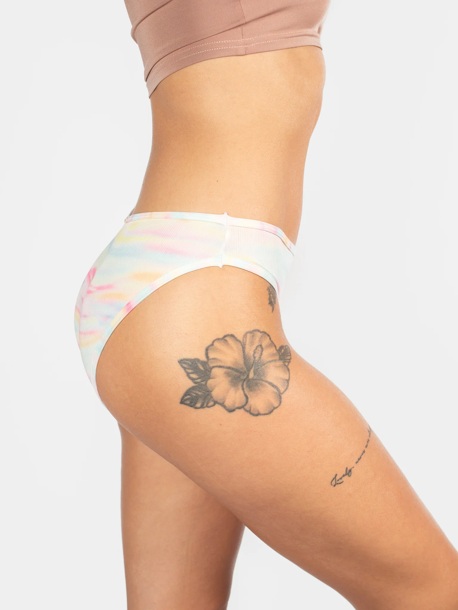 Rainbow Watercolour Ribbed Brief - Image 3