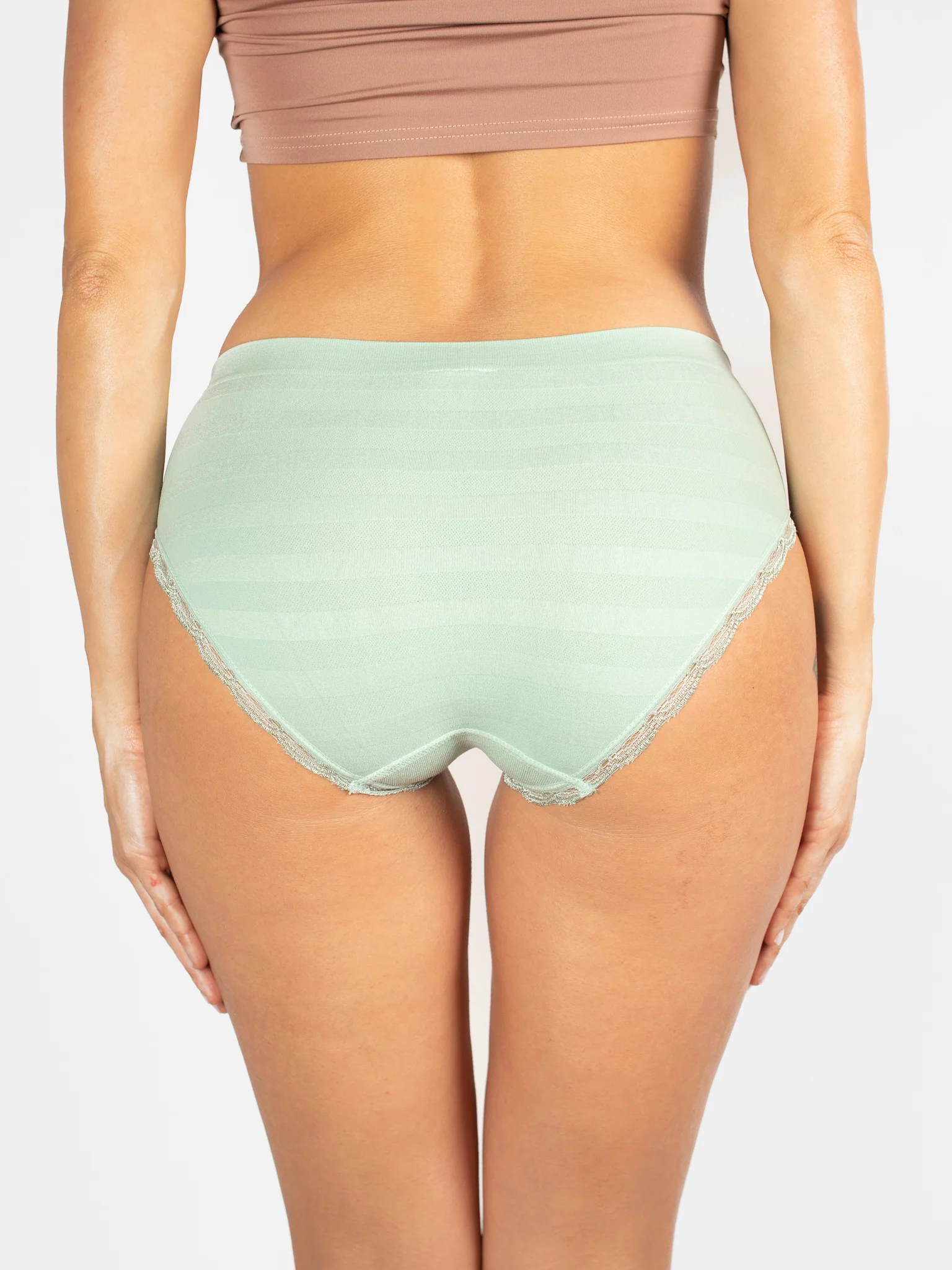 Full Coverage Striped Stretch Briefs - Image 4