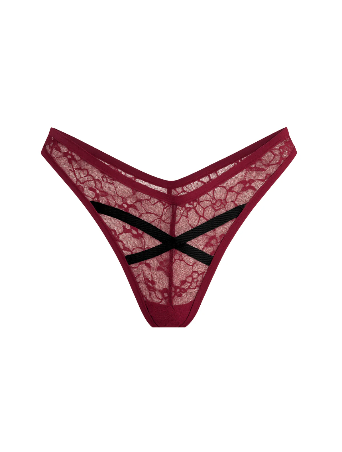 Sexy Merlot Lace Thong