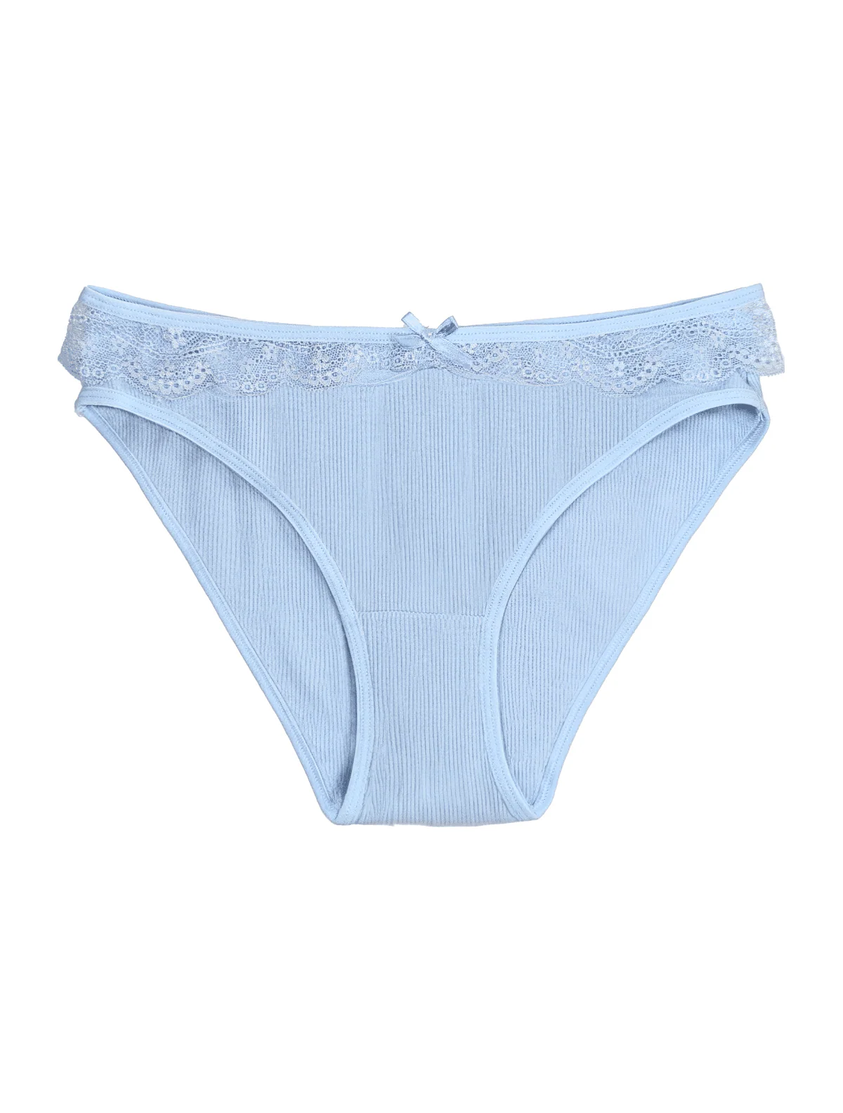 Strappy Sky-Blue Ribbed Brief